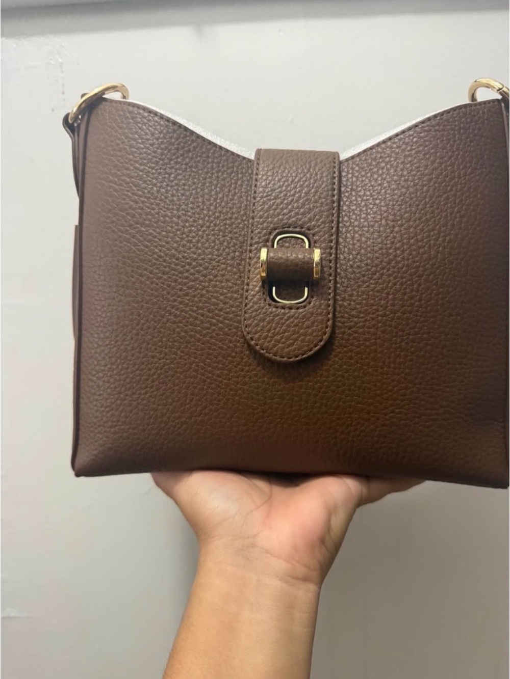 Brown Pebbled 2N1 Bag
